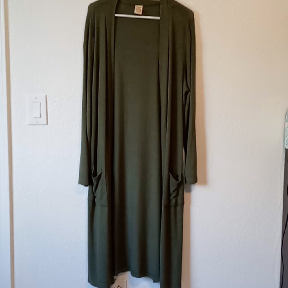 Faded Glory Long Sleeve Maxi Cardigan